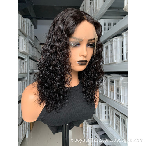 Mauqueen  Wholesale Brazilian Short Curly Bob 100% Virgin Cuticle Aligned 13*4 T Lace Front Human Hair Wigs  For Black  Women